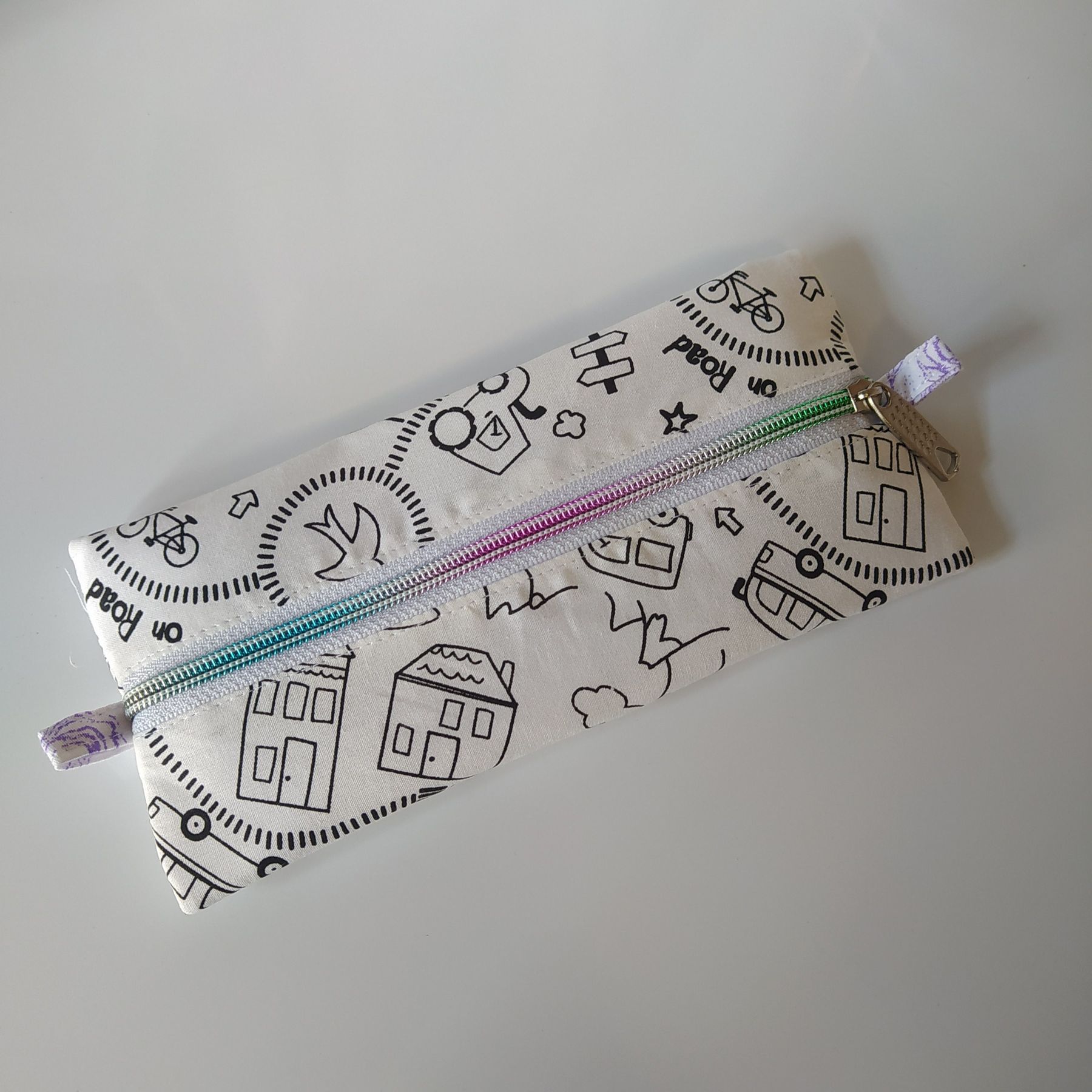 Doprava omalovánky - pouzdro na pastelky