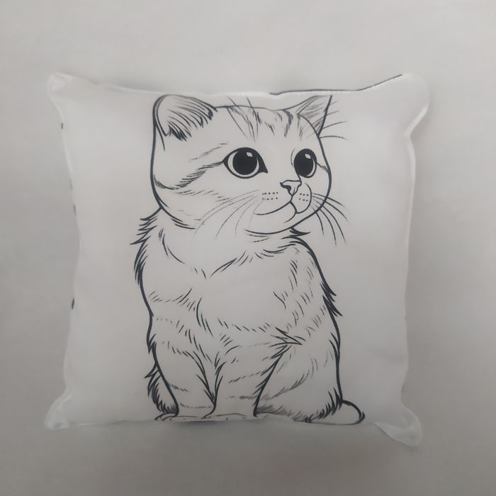 Kočka omalovánky - polštářek