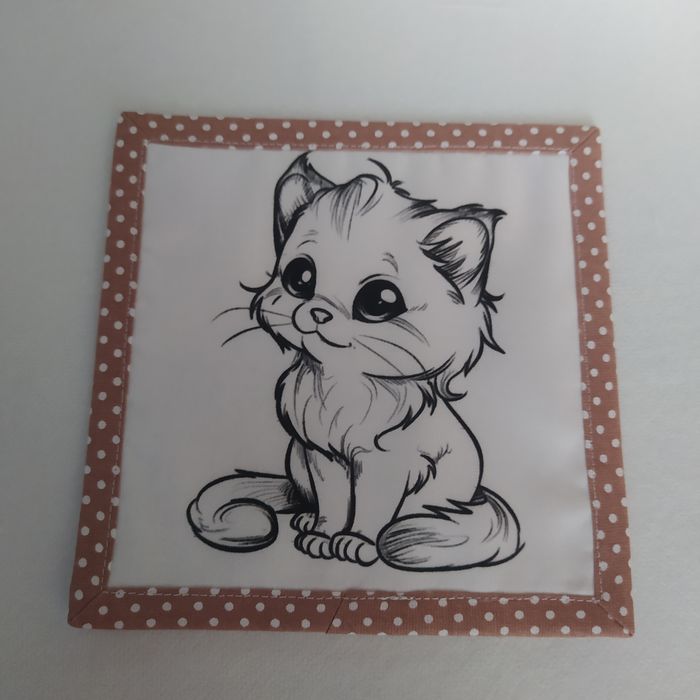 Kočička omalovánka - podhrníček