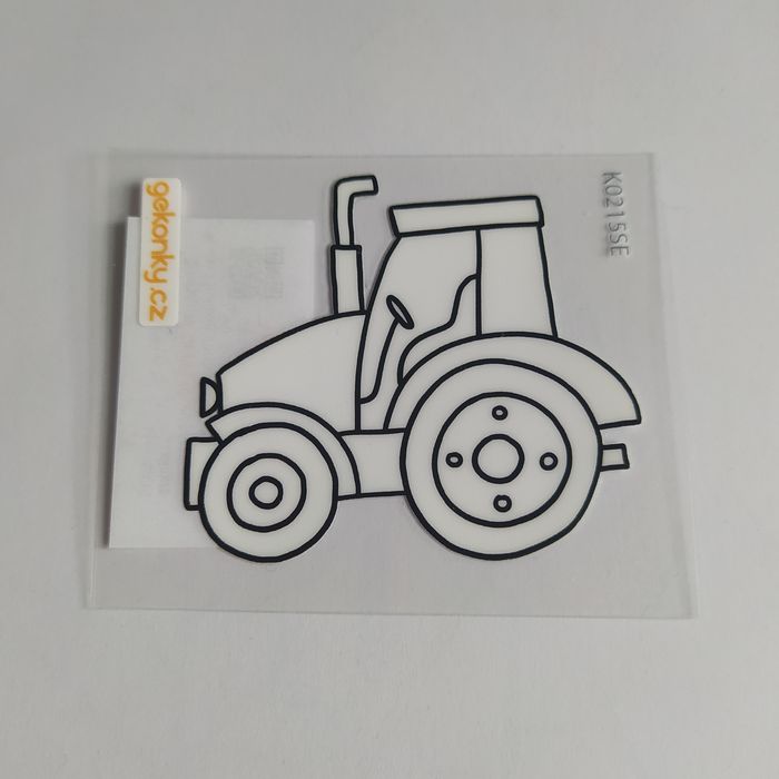Traktor - samolepka vybarvovací