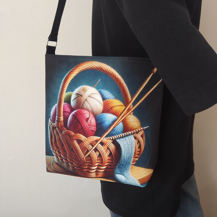 Crossbody kabelka Klubíčka v košíku