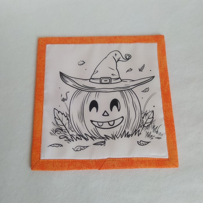 Halloween omalovánka - podhrníček