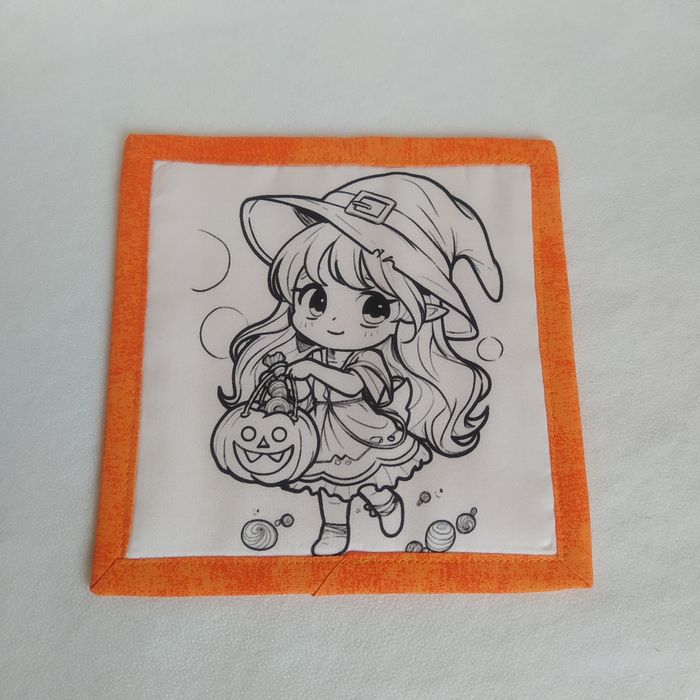 Halloween omalovánka - podhrníček