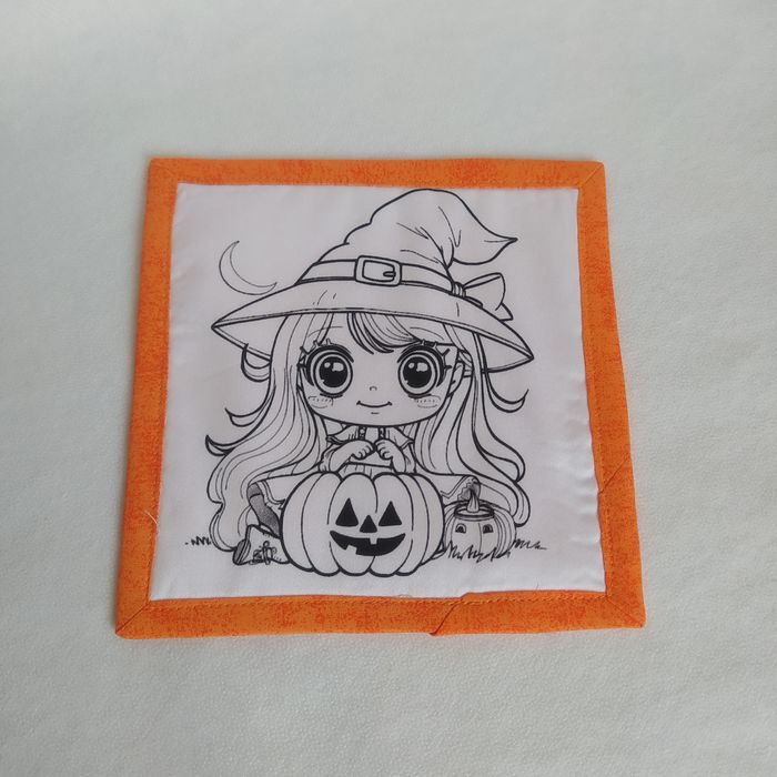 Halloween omalovánka - podhrníček