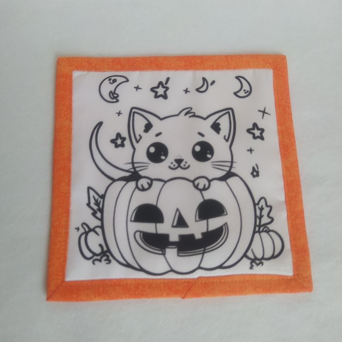Halloween omalovánka - podhrníček