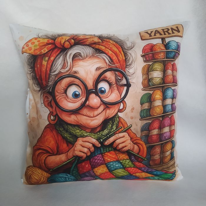Vtipný povlak na polštář pletení
