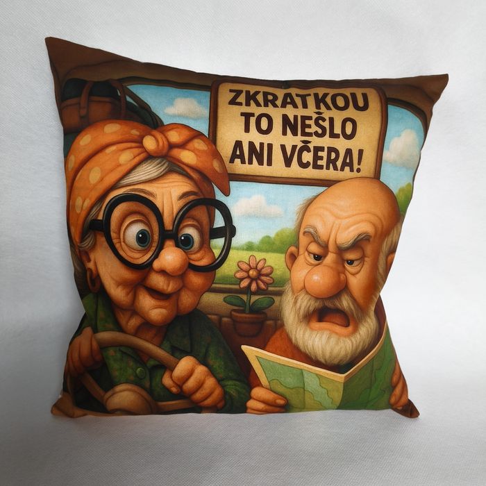 Vtipný povlak na polštář cestovatelé