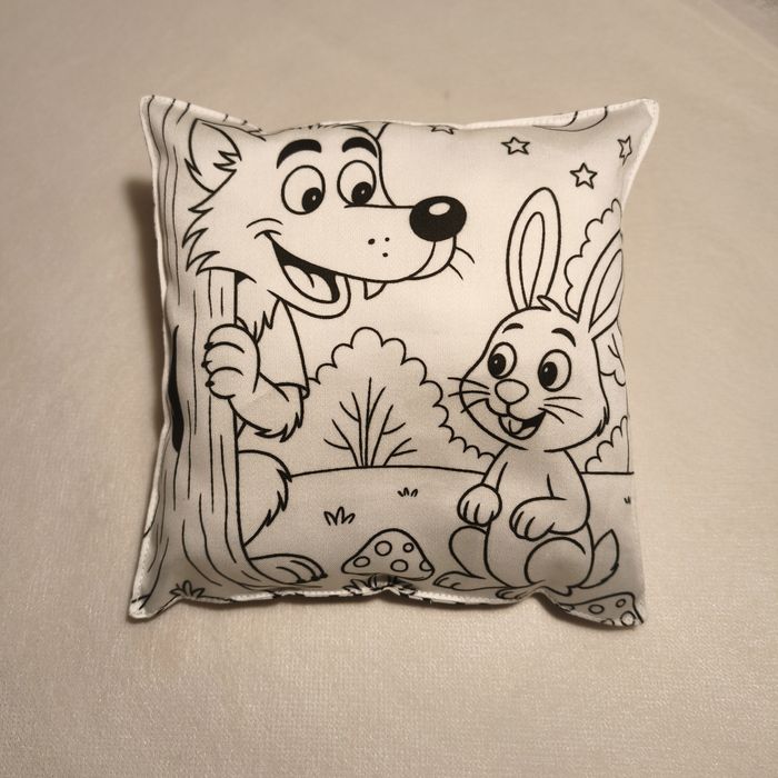 Vlk omalovánky - polštářek