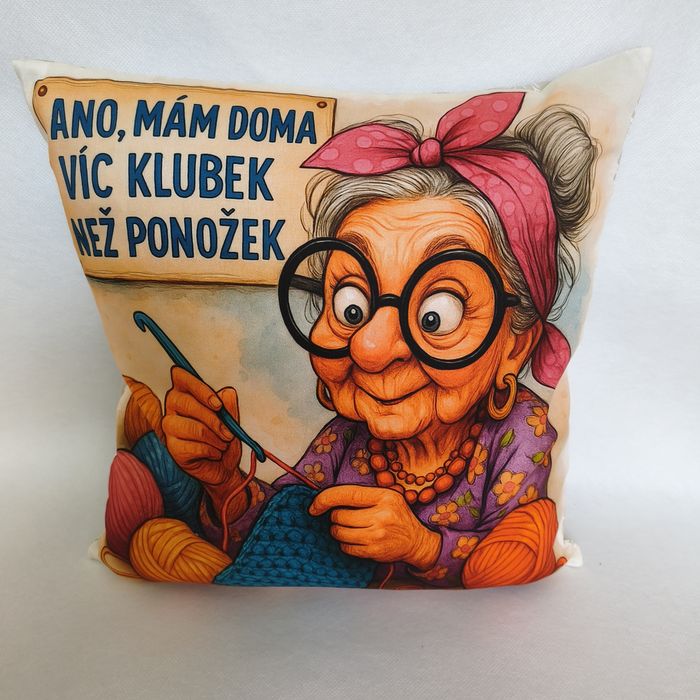 Vtipný povlak na polštář háčkování
