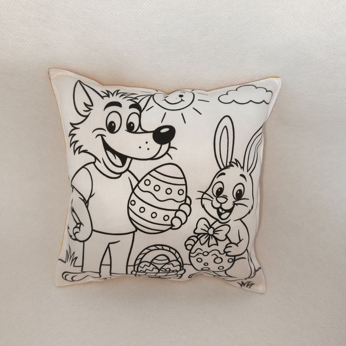 Vlk pohádkové omalovánky - polštářek