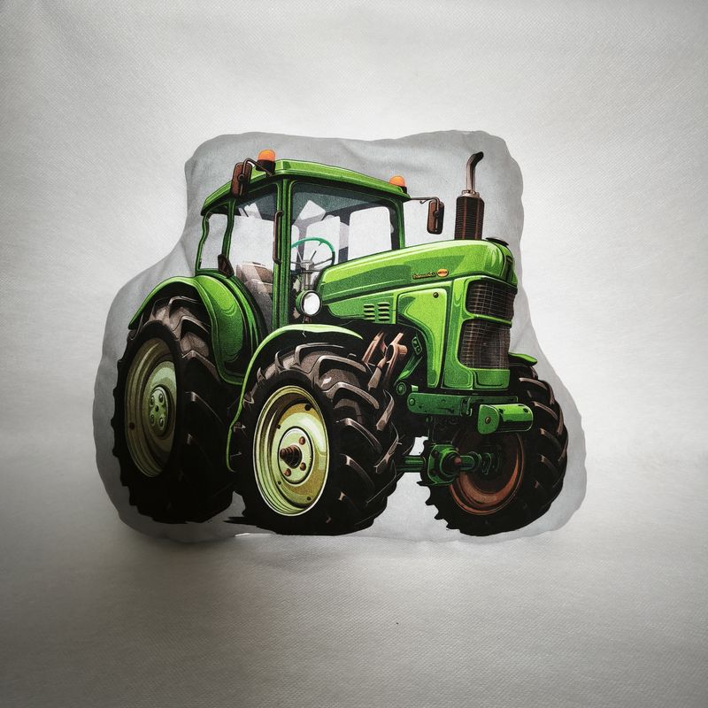 3D polštář Traktor zelený