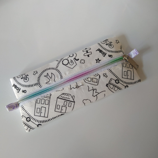 Doprava omalovánky - pouzdro na pastelky
