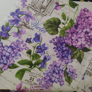 Bavlněná vaflová utěrka Violet