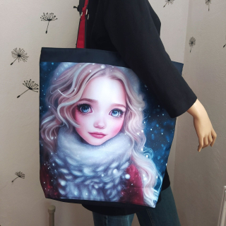 Nákupní taška Dívka v zimě