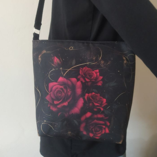 Crossbody kabelka Černé růže