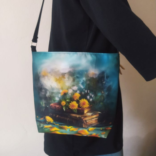 Crossbody kabelka Knihy a květiny