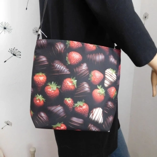 Crossbody kabelka Jahody v čokoládě