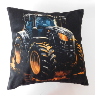 Povlak na polštářek Traktor žlutý