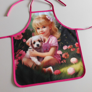 Zástěrka Holčička a pejsek