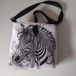 Kabelka malá Zebra černobílá