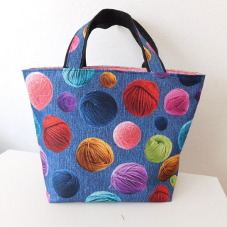 Taštička na klubíčka na džínové