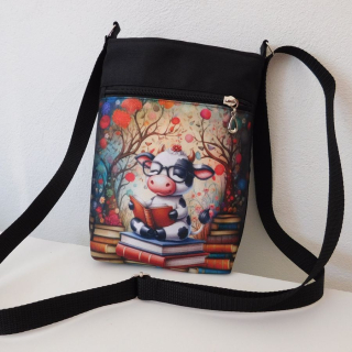 Crossbody kabelka malá Kravička čtenář