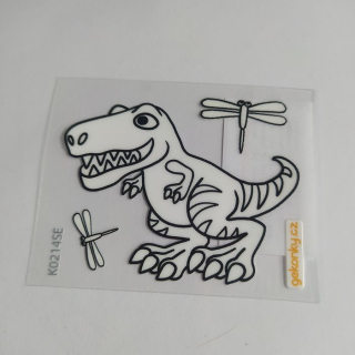 Dinosaurus - samolepka vybarvovací