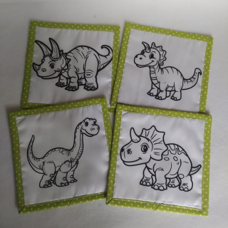 Dinosaurus omalovánka - podhrníček