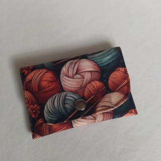 Peněženka na drobné Tyrkysové a hnědé klubíčka