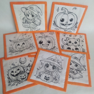 Halloween omalovánka - podhrníček