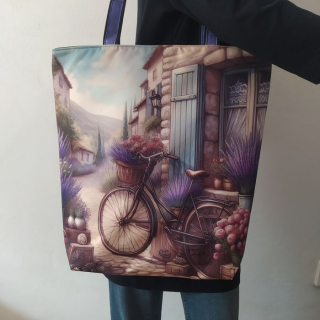 Nákupní taška Kolo a levandule