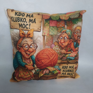 Vtipný povlak na polštář pletení