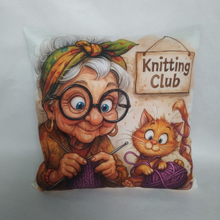 Vtipný povlak na polštář pletení