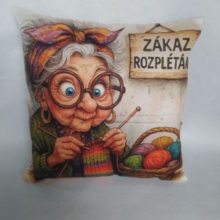 Vtipný povlak na polštář pletení