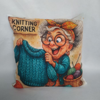 Vtipný povlak na polštář pletení