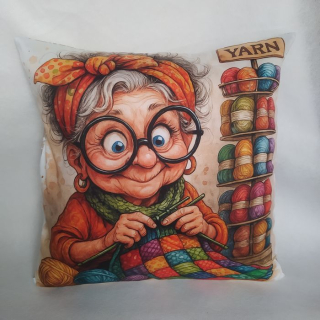Vtipný povlak na polštář pletení