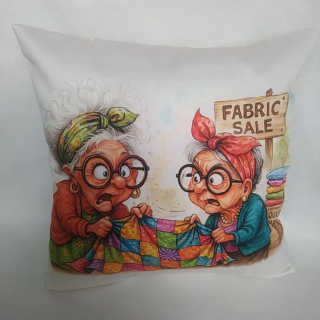 Vtipný povlak na polštář patchworkářka