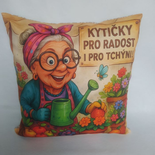 Vtipný povlak na polštář zahradnice