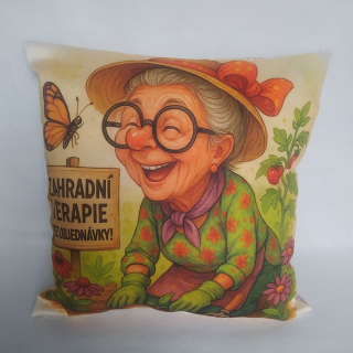 Vtipný povlak na polštář zahradnice
