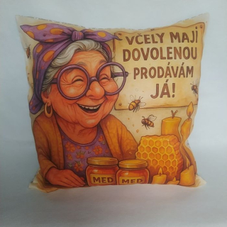Vtipný povlak na polštář včelařka