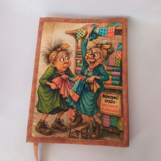 Vtipný obal na knihu Patchwork