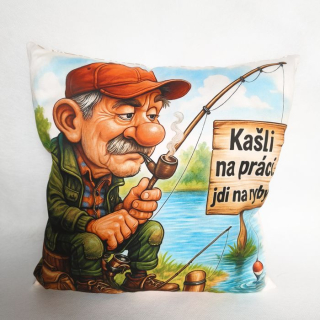 Vtipný povlak na polštář rybář