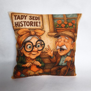 Vtipný povlak na polštář historie