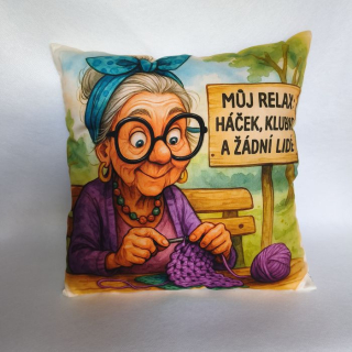 Vtipný povlak na polštář háčkování