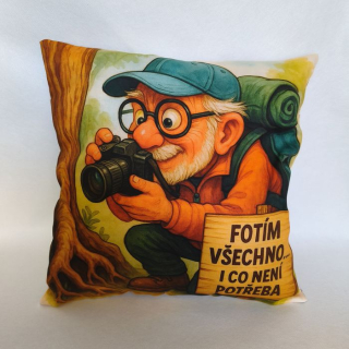 Vtipný povlak na polštář fotograf