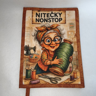 Vtipný obal na knihu Nitě