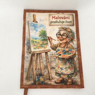 Vtipný obal na knihu Malování