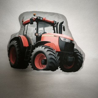 3D polštář Traktor červený