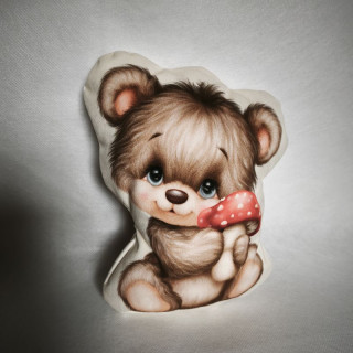 3D mini polštář Medvídek