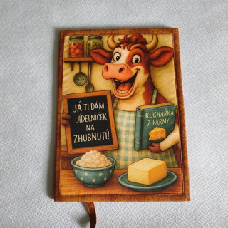 Vtipný obal na kuchařku Jídelníček na zhubnutí